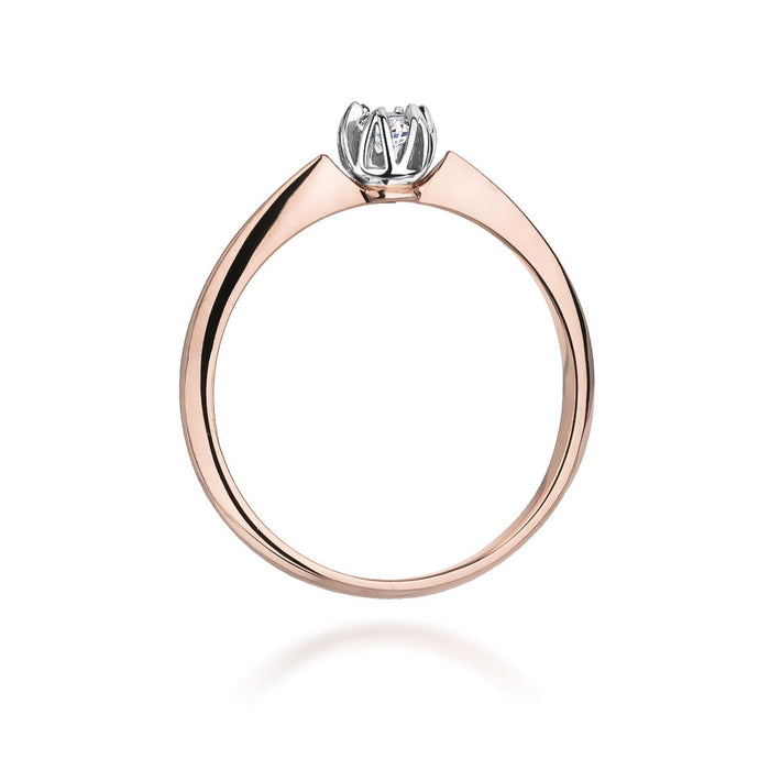 Inel Aur 14K cu Diamant Natural 0.10 ct