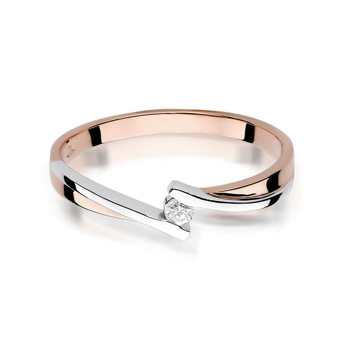 Inel Aur 14K cu Diamant Natural 0.04 ct