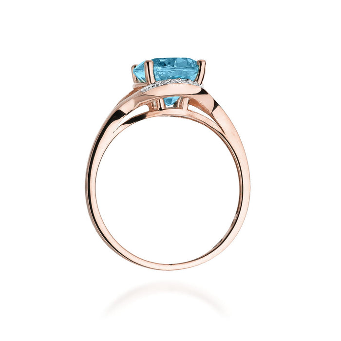 Inel Aur 14k cu Topaz 3.00 ct