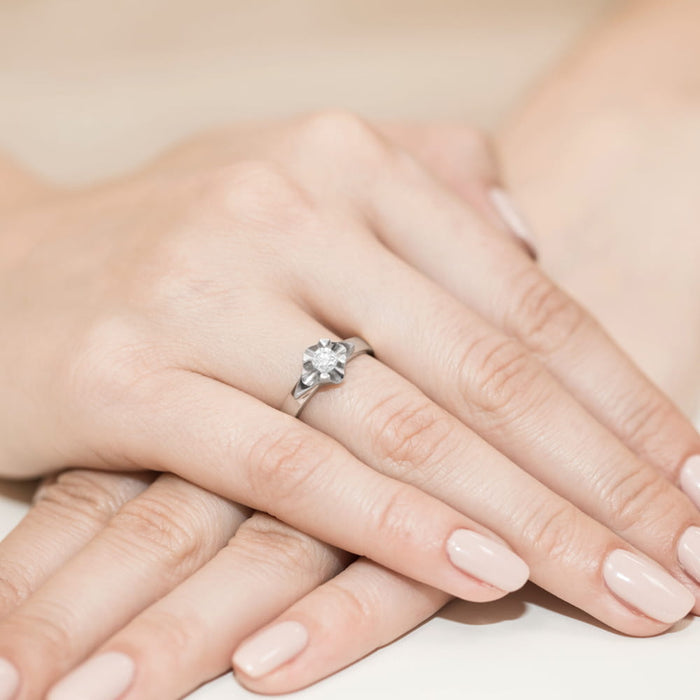 Inel Aur 14K cu Diamant Natural Natural 0.20 ct