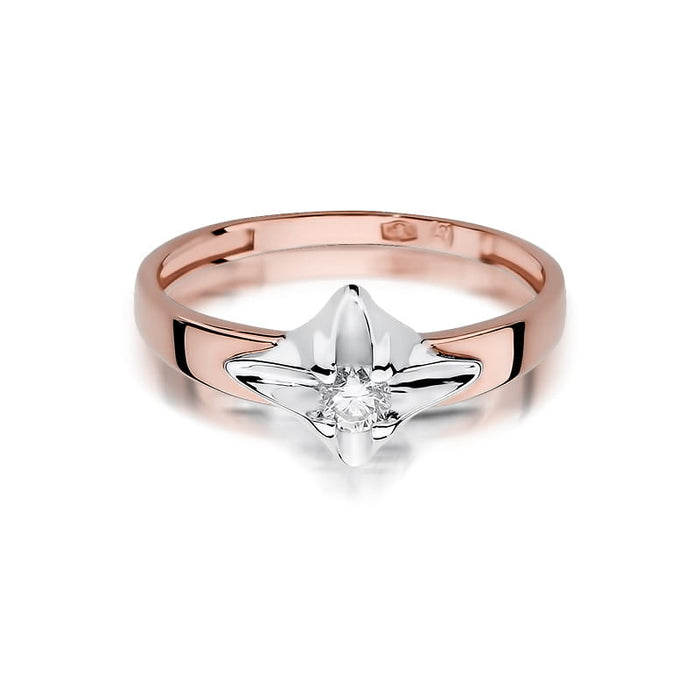 Inel Aur 14K cu Diamant Natural 0.12 ct