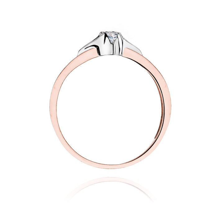 Inel Aur 14K cu Diamant Natural 0.12 ct