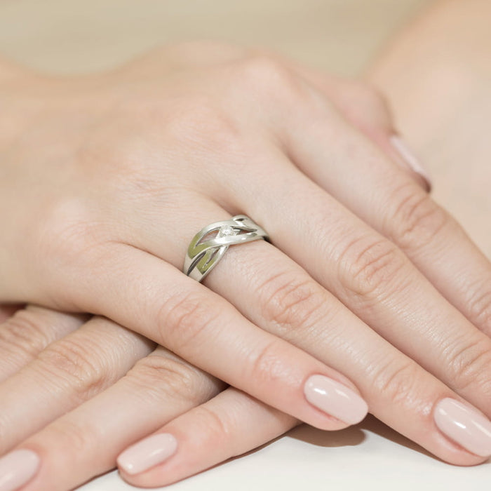 Inel Aur 14K W156 Diamant 0.04ct