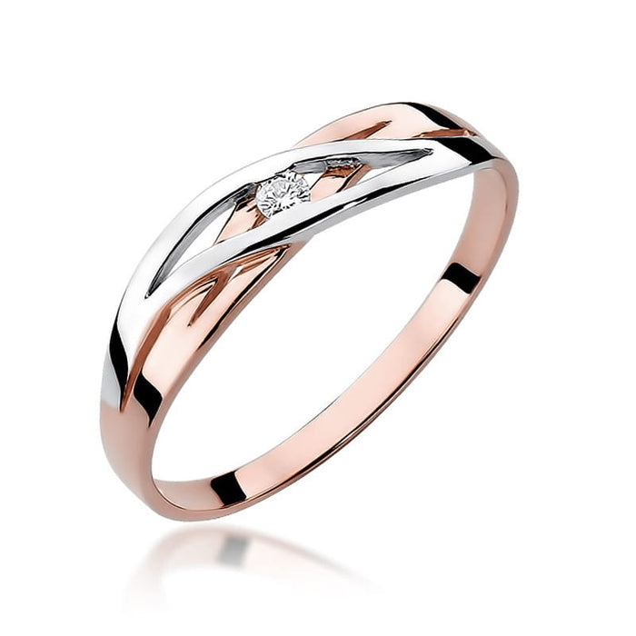 Inel Aur 14K cu Diamant Natural 0.05 ct