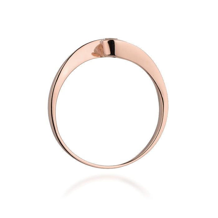 Inel Aur 14K cu Diamant Natural 0.13 ct