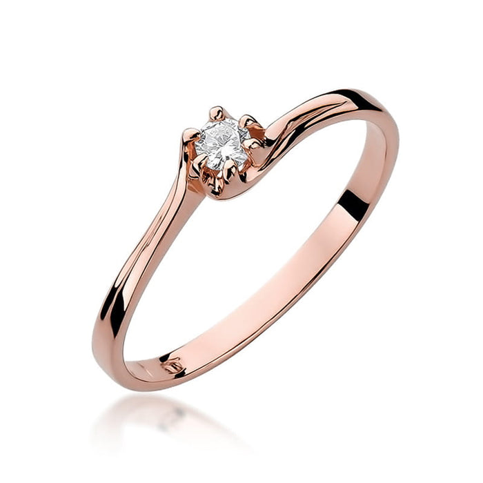 Inel Aur 14K cu Diamant Natural 0.10 ct