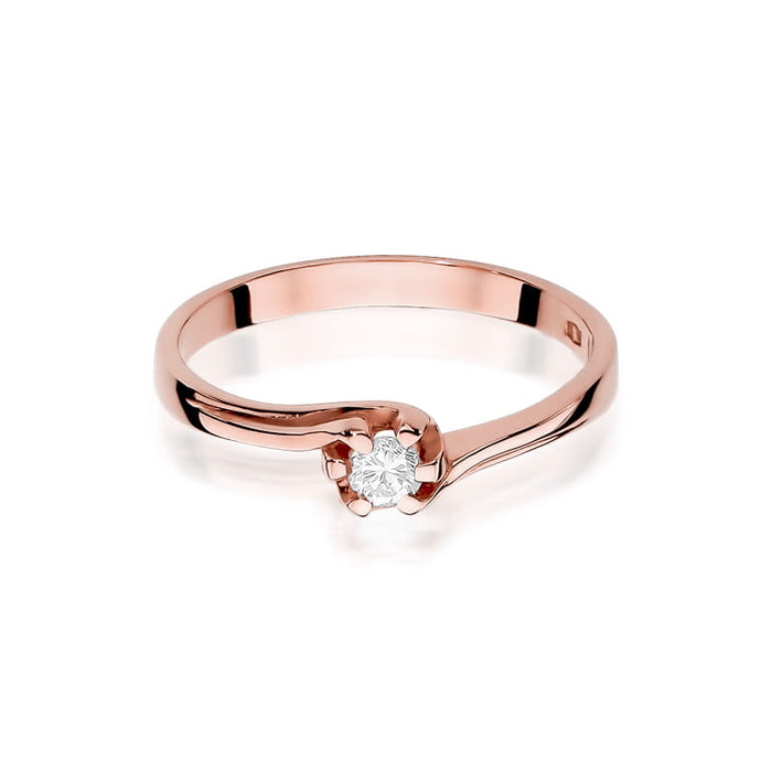 Inel Aur 14K cu Diamant Natural 0.10 ct