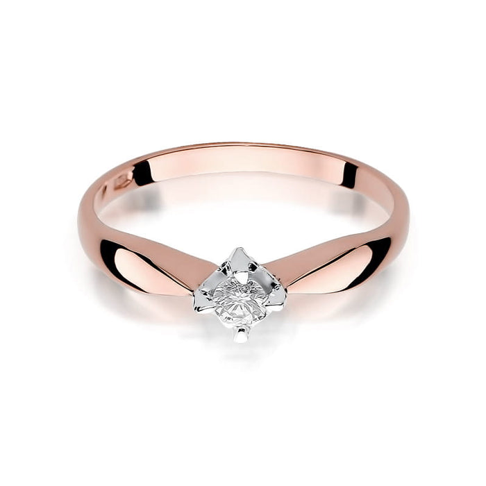 Inel Aur 14K cu Diamant Natural 0.12 ct