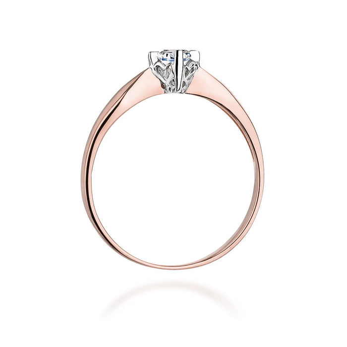 Inel Aur 14K cu Diamant Natural 0.12 ct