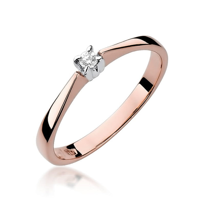 Inel Aur 14K cu Diamant Natural 0.03 ct