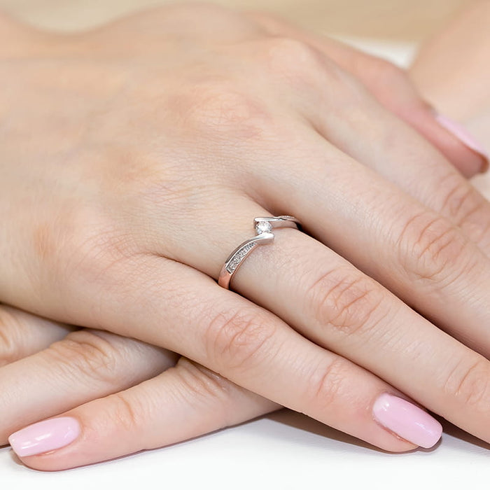 Inel Aur 14K cu Diamant Natural 0.16 ct