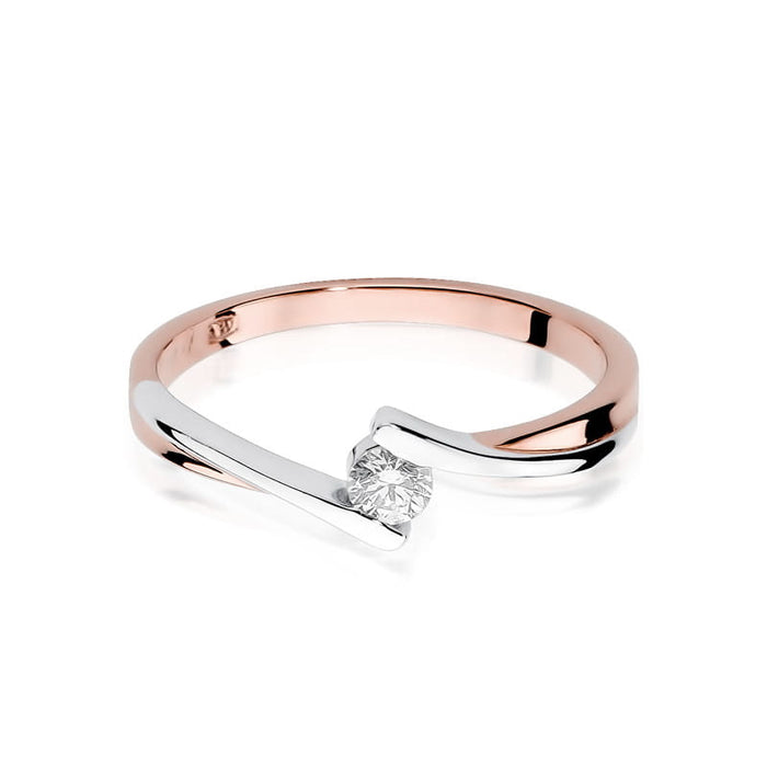 Inel Aur 14K cu Diamant Natural 0.10 ct