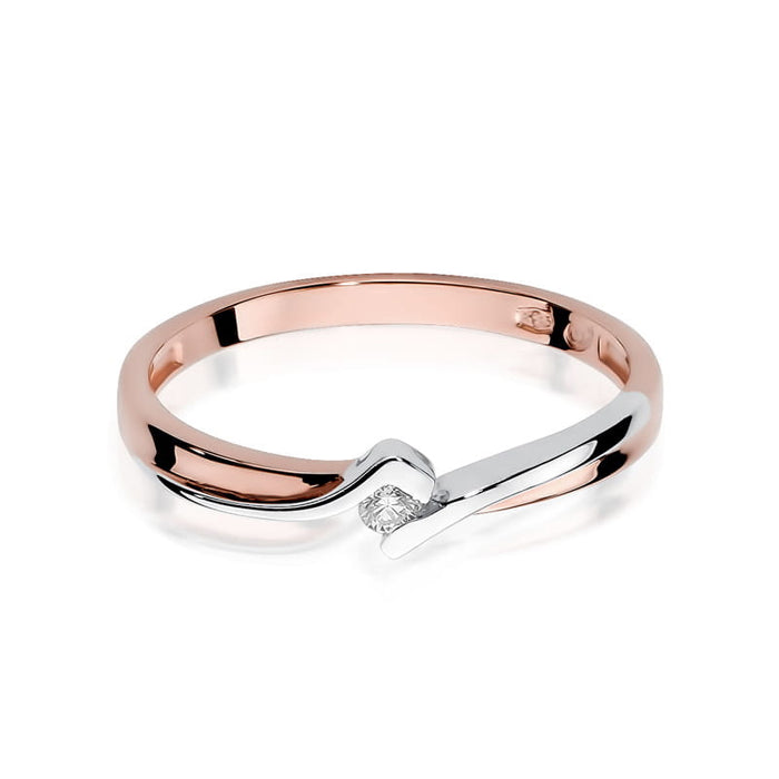 Inel Aur 14K cu Diamant Natural 0.04 ct