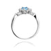 Inel Aur 14K cu Topaz Albastru 0.50 ct si Diamante Naturale Naturale 0.12 ct