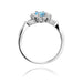 Inel Aur 14K cu Topaz Swiss 0.90 ct si Diamante Naturale 0.12 ct