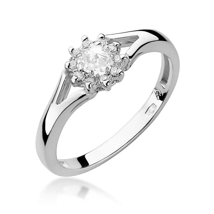 Inel Aur 14K W185 Diamant 0.10ct