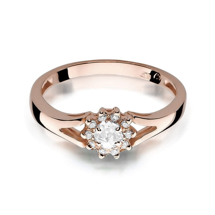 Inel Aur 14K W185 Diamant 0.10ct