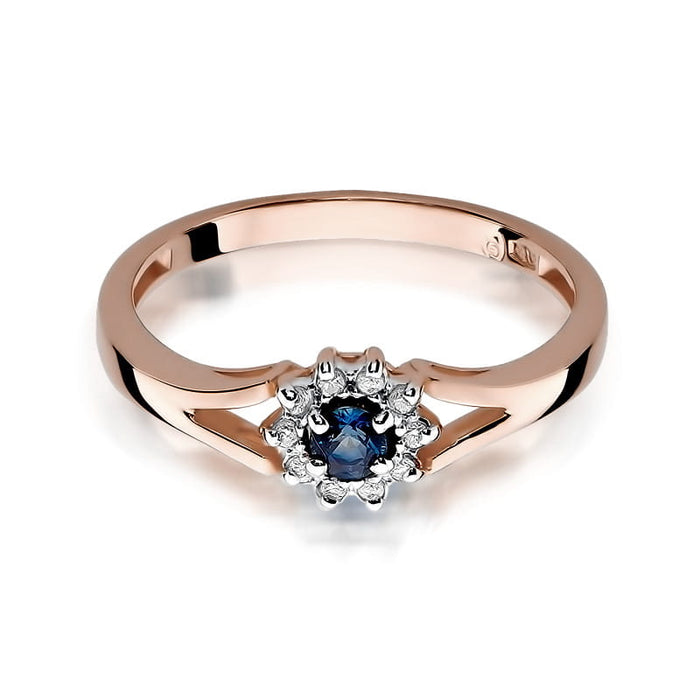 Inel Aur 14k cu Safir 0.15 ct