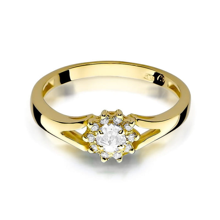 Inel Aur 14K W185 Diamant 0.10ct