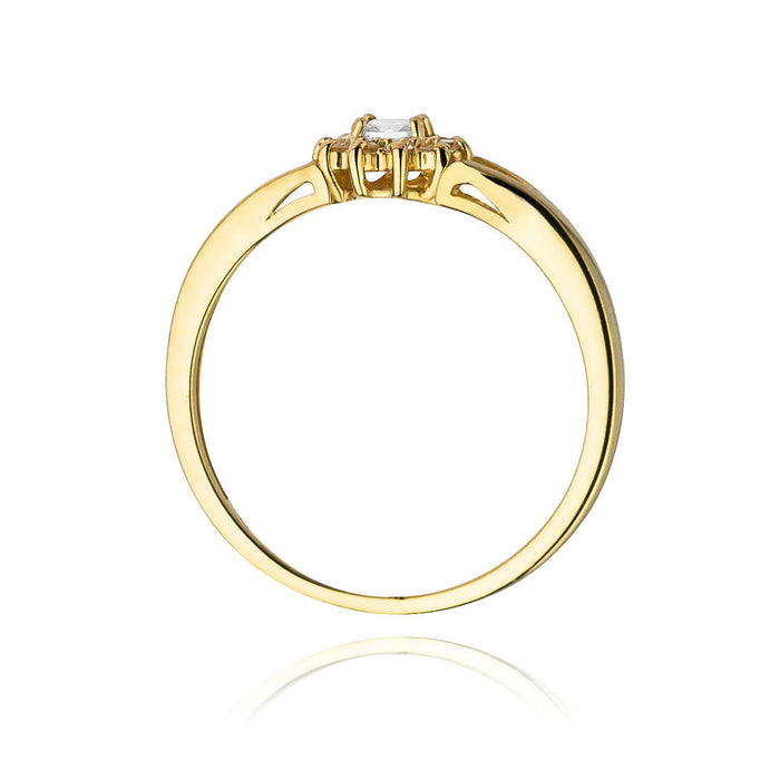 Inel Aur 14K W185 Diamant 0.10ct