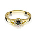 Inel Aur 14K W185 Diamant Negru 0.12ct