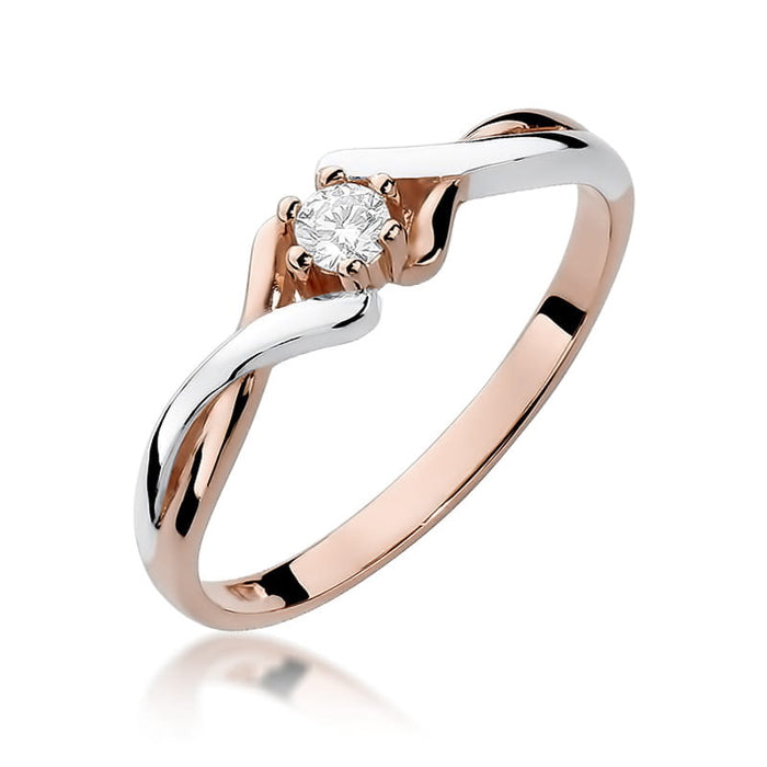Inel Aur 14K cu Diamant Natural 0.08ct