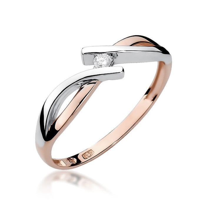 Inel Aur 14K cu Diamant Natural 0.04 ct