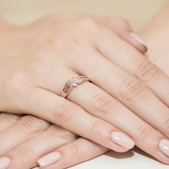 Inel Aur 14K cu Diamante Naturale 0.02 ct