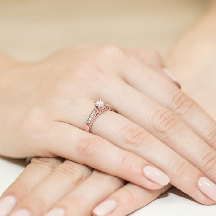 Inel Aur 14K cu Diamante Naturale 0.42 ct