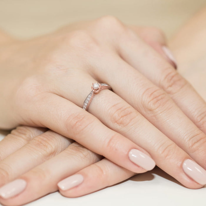 Inel Aur 14K cu Diamante Naturale 0.30 ct