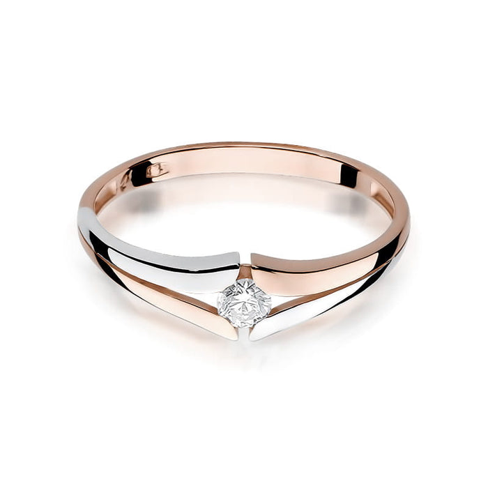 Inel Aur 14K cu Diamant Natural 0.10 ct