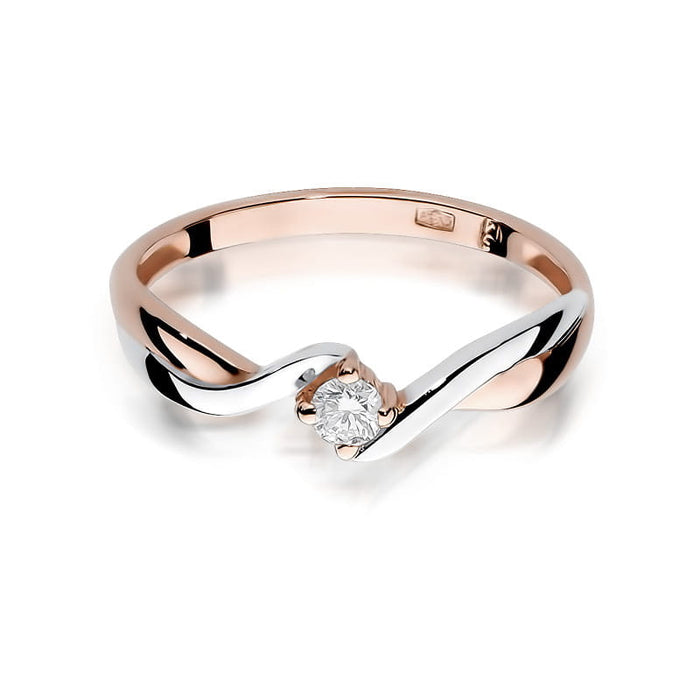 Inel Aur 14K cu Diamant Natural 0.08 ct