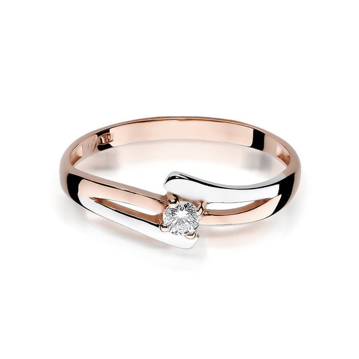 Inel Aur 14K cu Diamant Natural 0.10 ct