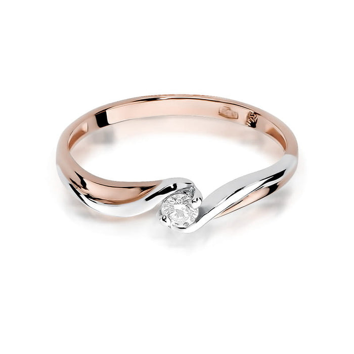 Inel Aur 14K cu Diamant Natural 0.10 ct