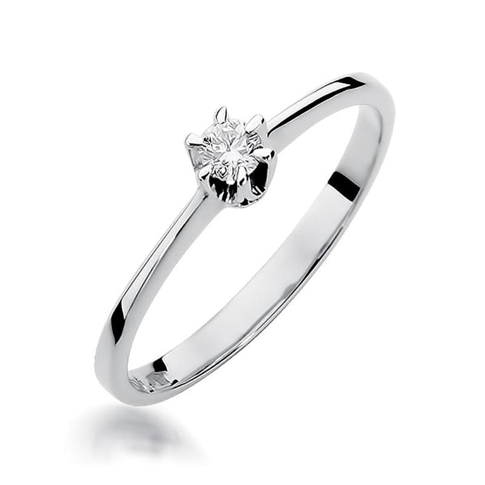 Inel Aur 14K cu Diamant Natural Natural 0.12 ct