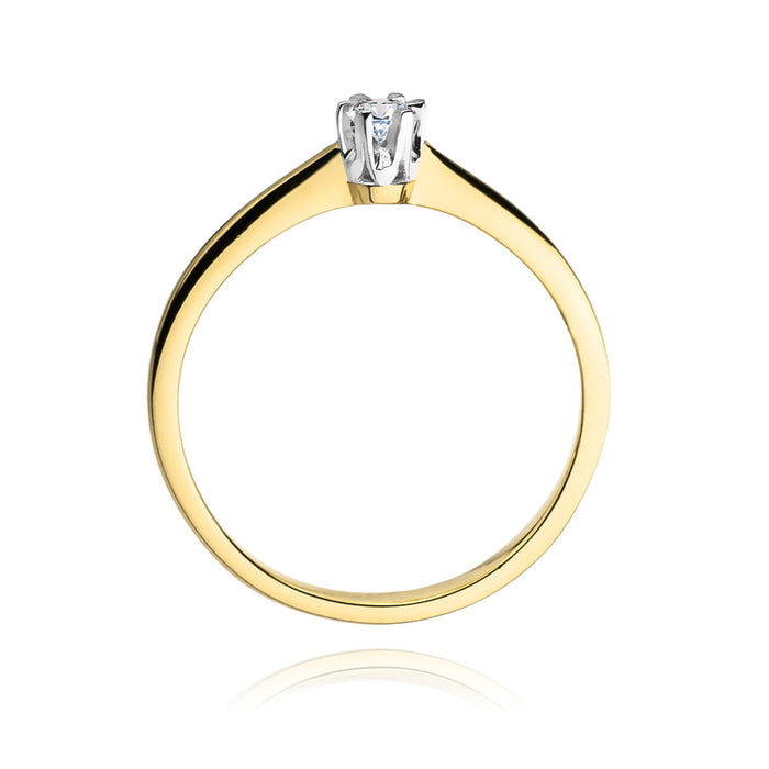 Inel Aur 14K cu Diamant Natural Natural 0.12 ct
