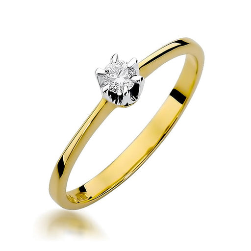 Inel Aur 14K cu Diamant Natural 0.15 ct
