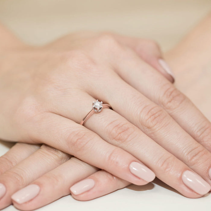 Inel Aur 14K cu Diamant Natural 0.30 ct