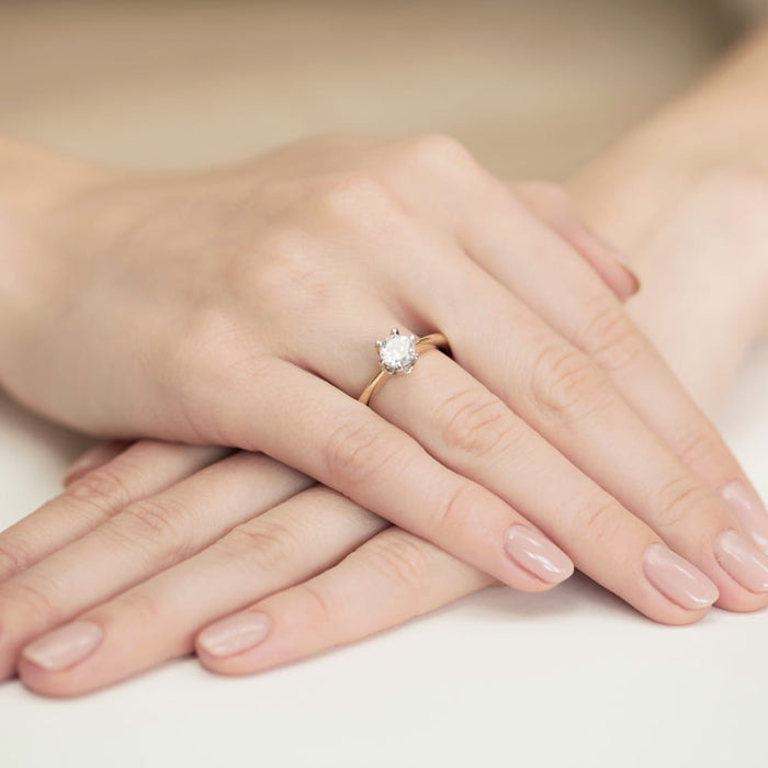 Inel Aur 14K cu Diamant Natural Natural 0.70 ct