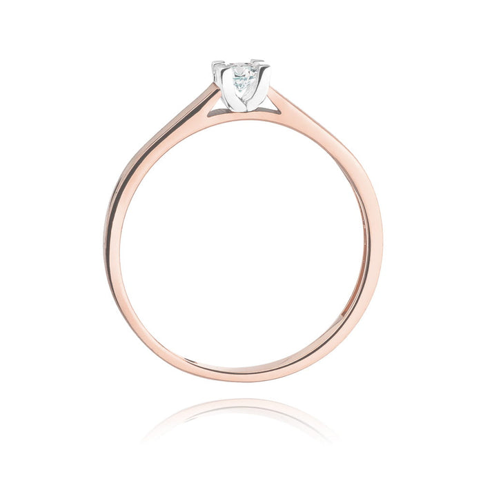 Inel Aur 14K cu Diamant Natural 0.08 ct