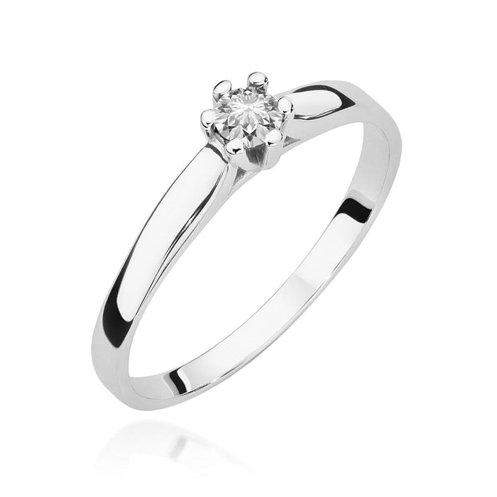 Inel Aur 14K cu Diamant Natural 0.15 ct