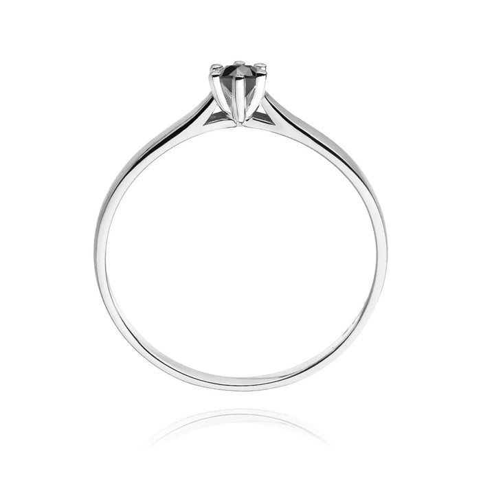 Inel Aur 14K W222 Diamant Negru 0.12ct