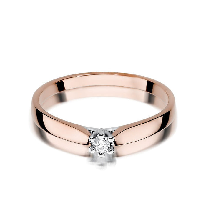 Inel Aur 14K cu Diamant Natural 0.04 ct