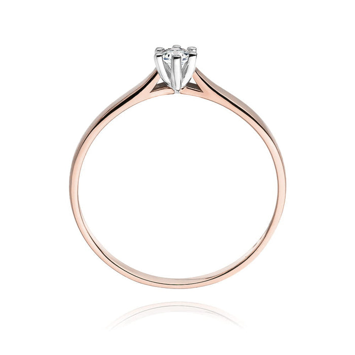 Inel Aur 14K cu Diamant Natural 0.04 ct