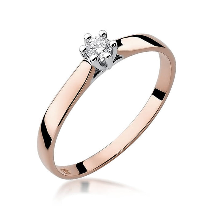 Inel Aur 14K cu Diamant Natural 0.08 ct