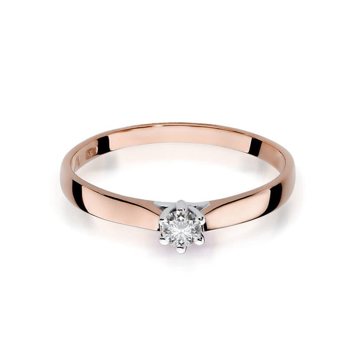 Inel Aur 14K W222 Diamant 0.12ct