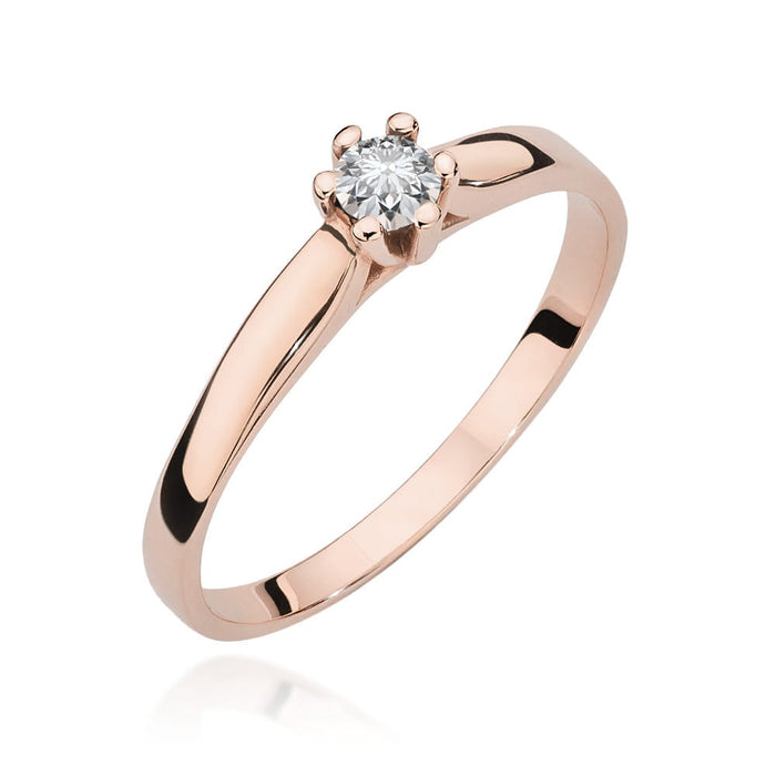 Inel Aur 14K cu Diamant Natural Natural 0.15 ct