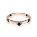 Inel Aur 14K W222 Diamant Negru 0.12ct