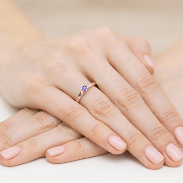 Inel Aur 14K W222 Tanzanit 0.15ct