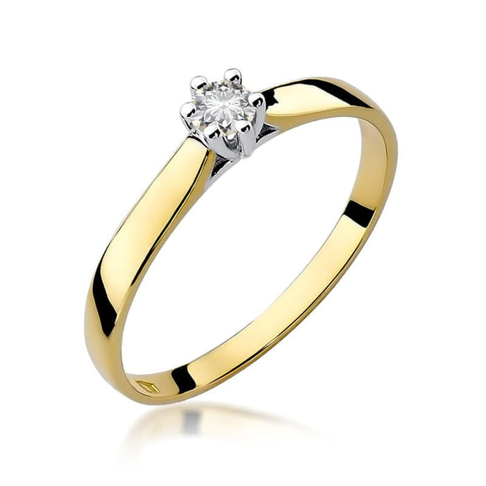 Inel Aur 14K W222 Diamant 0.12ct